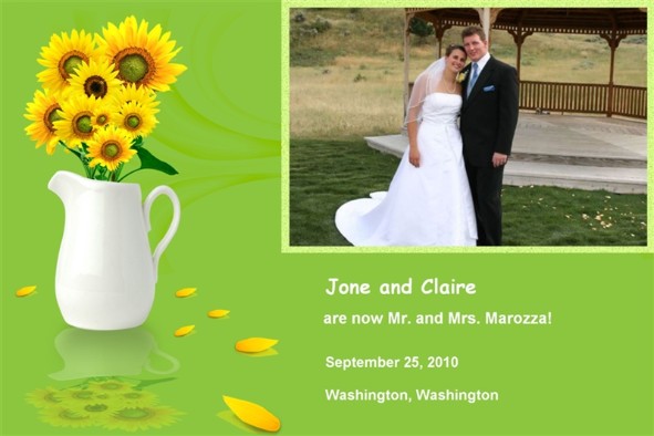 結婚の写真テンプレート photo templates 結婚のお知らせ